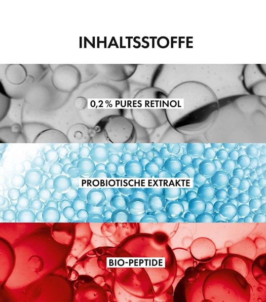 Inhaltsstoffe Vichy Liftactiv Serum mit 0,2 Prozent Retinol probiotischen Extrakten und Bio Peptiden